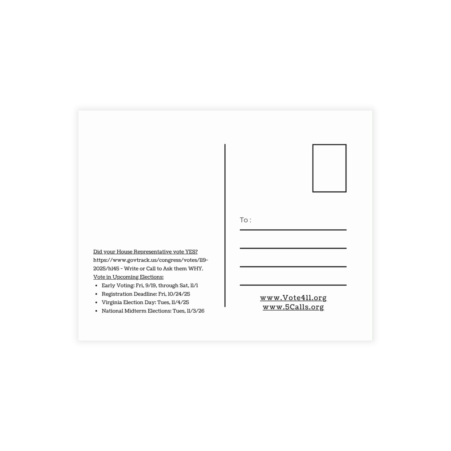 Postcards To Rural Voters