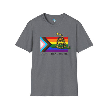 Progress Pride Flag - Don't Tread On Me - T-Shirt