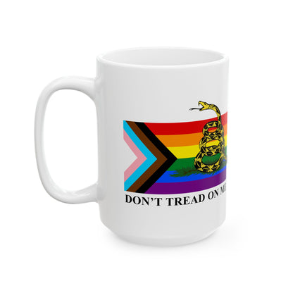 Progress Pride Flag - Don't Tread On Me - Mug (11oz, 15oz)