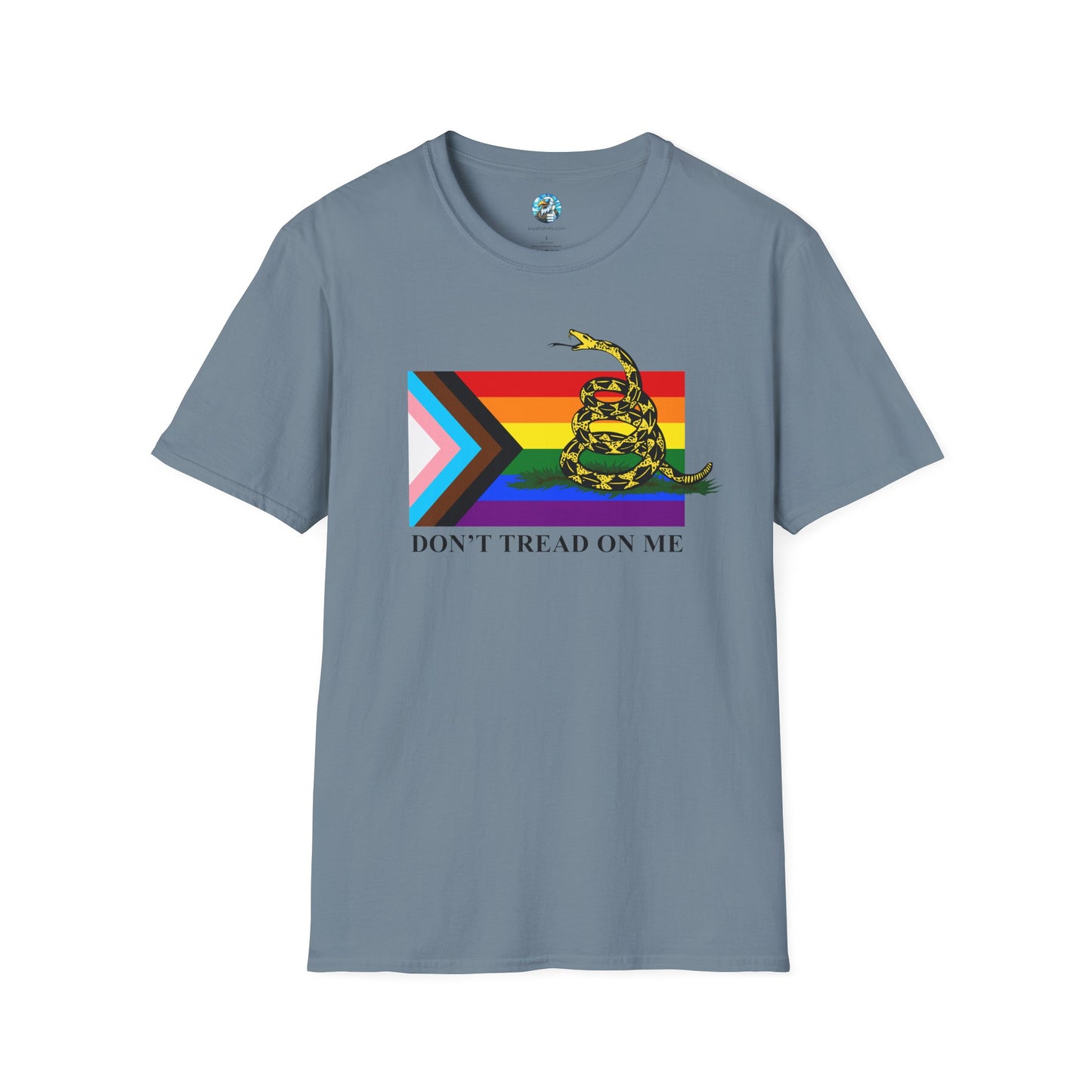 Progress Pride Flag - Don't Tread On Me - T-Shirt