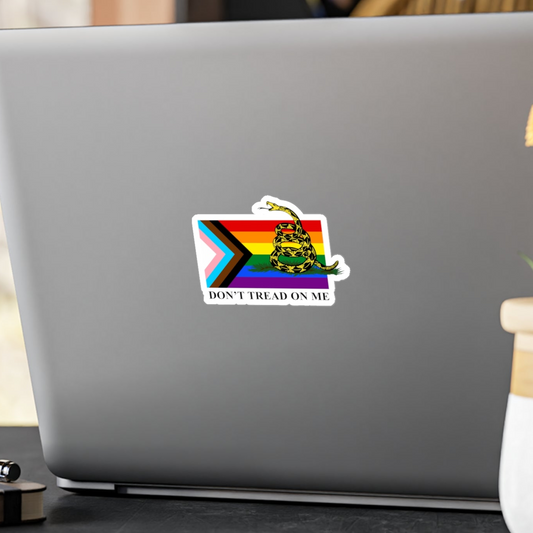 Progress Pride Flag - Don't Tread On Me - Kiss-Cut Vinyl Decals