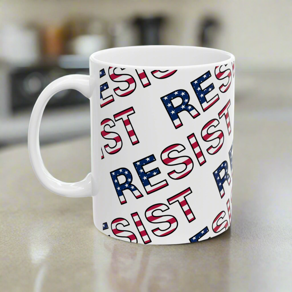 RESIST Ceramic Mug, (11oz, 15oz)