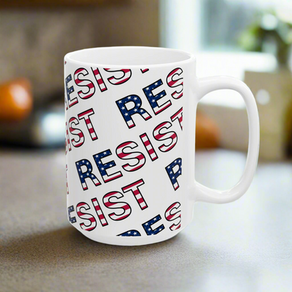 RESIST Ceramic Mug, (11oz, 15oz)