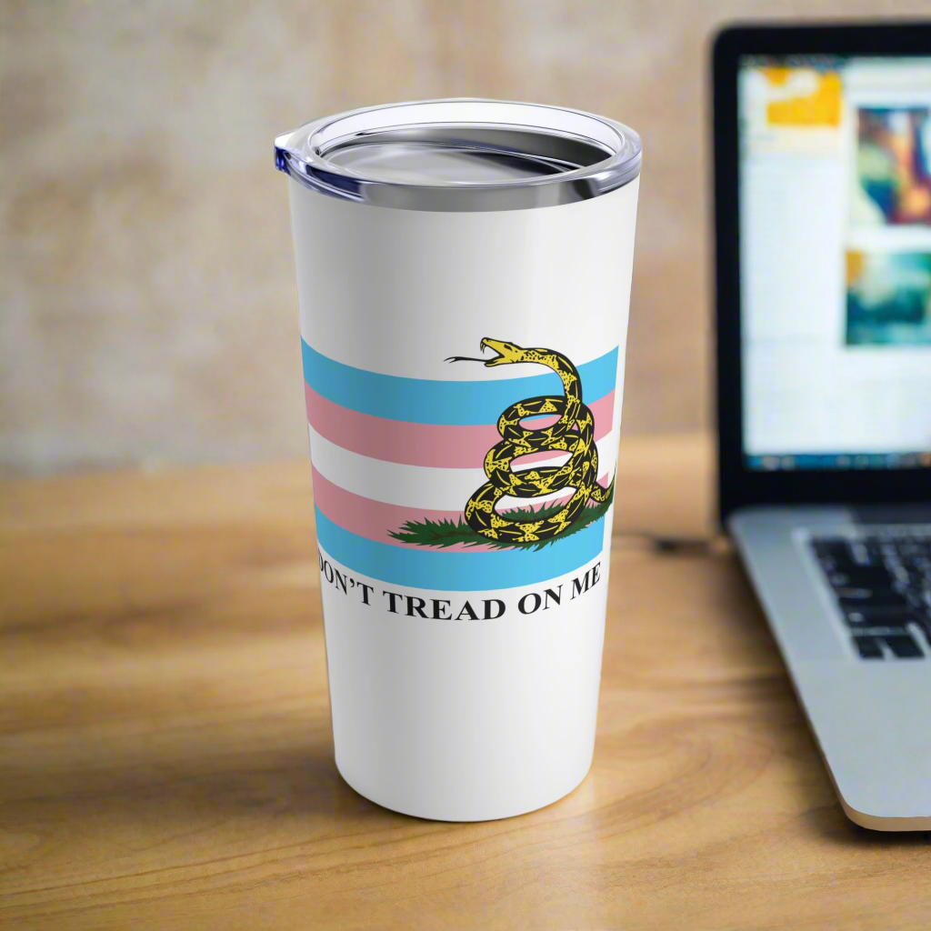 Trans Pride Flag - Don't Tread On Me - Tumbler 20oz