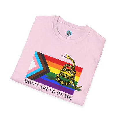 Progress Pride Flag - Don't Tread On Me - T-Shirt