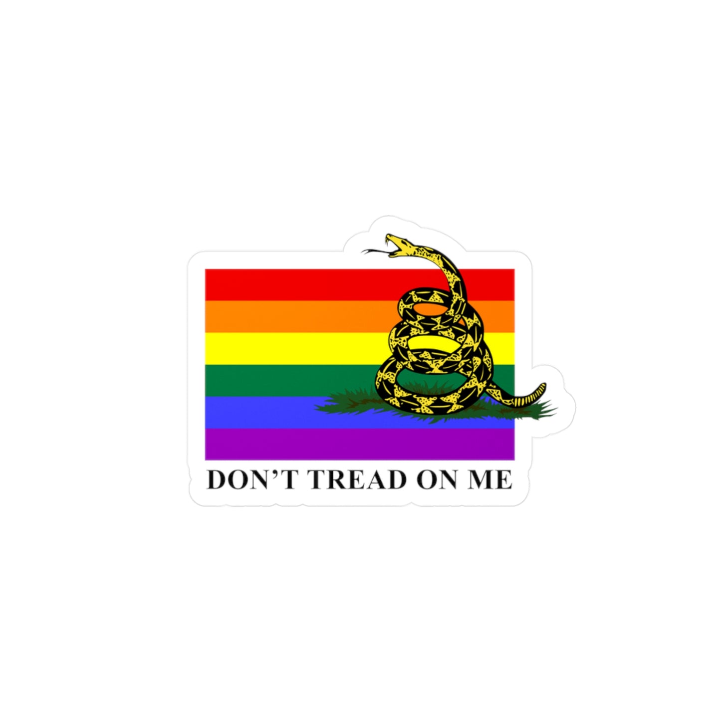 Pride Flag - Don't Tread On Me - Kiss-Cut Vinyl Decals