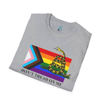 Progress Pride Flag - Don't Tread On Me - T-Shirt