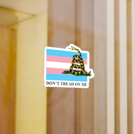 Trans Pride Flag - Don't Tread On Me - Kiss-Cut Vinyl Decals