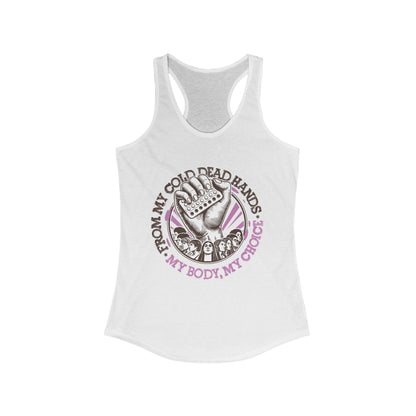 My Body My Choice Racerback Tank, Black And Purple