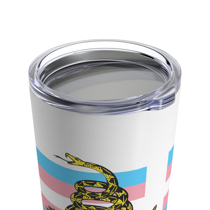 Trans Pride Flag - Don't Tread On Me - Tumbler 20oz