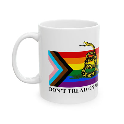 Progress Pride Flag - Don't Tread On Me - Mug (11oz, 15oz)