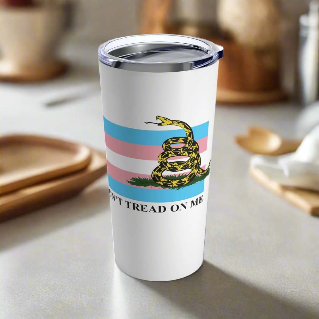 Trans Pride Flag - Don't Tread On Me - Tumbler 20oz