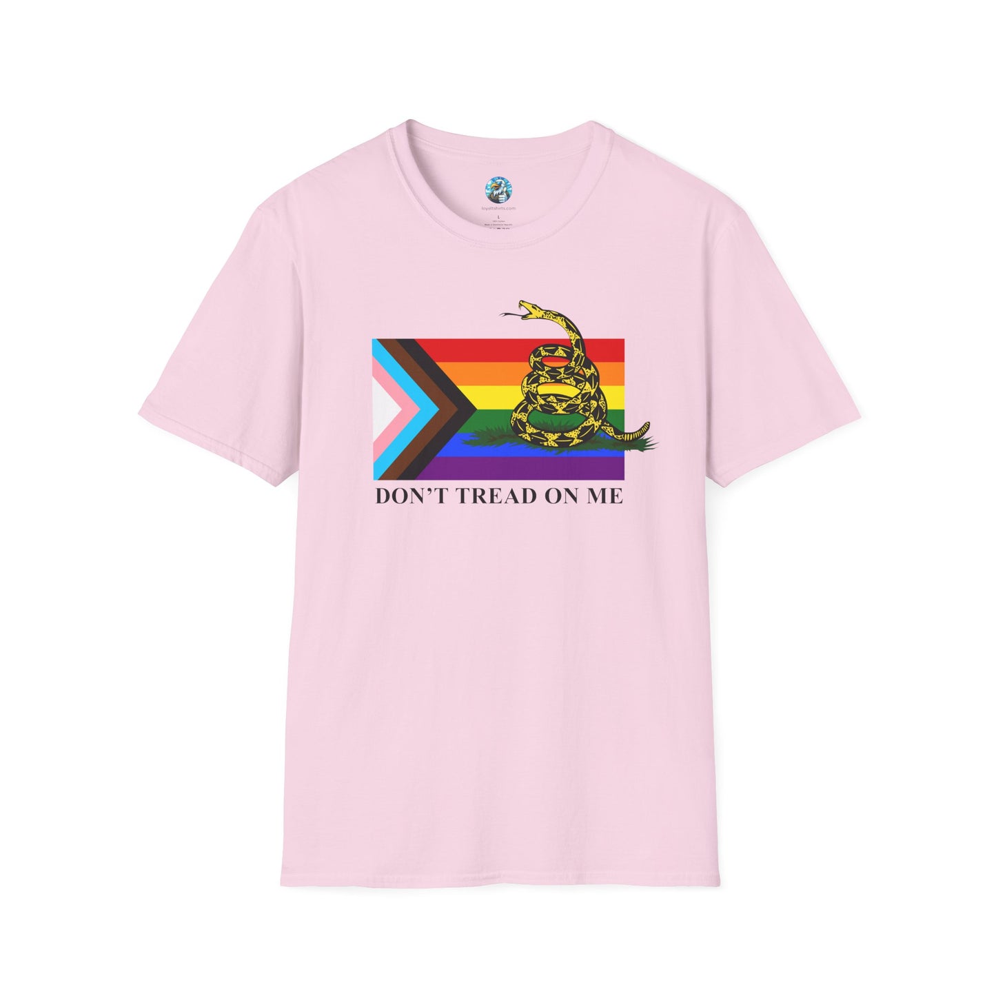 Progress Pride Flag - Don't Tread On Me - T-Shirt