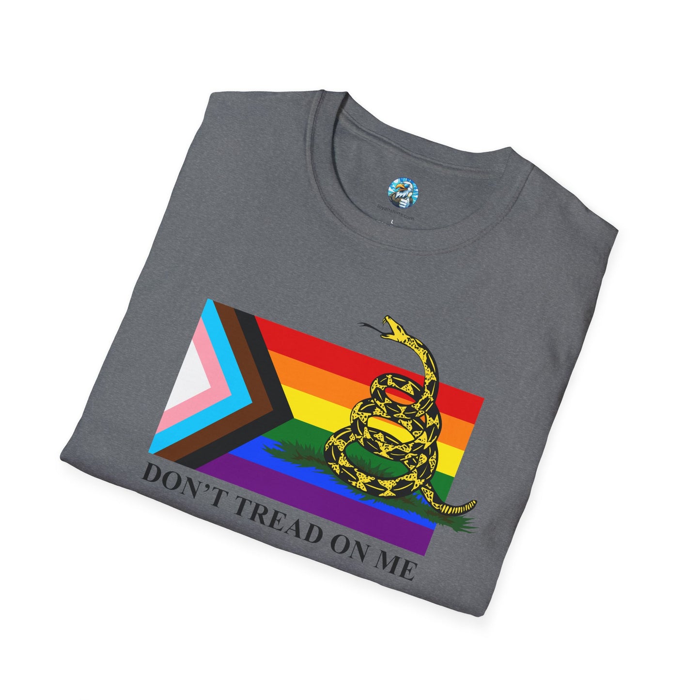 Progress Pride Flag - Don't Tread On Me - T-Shirt