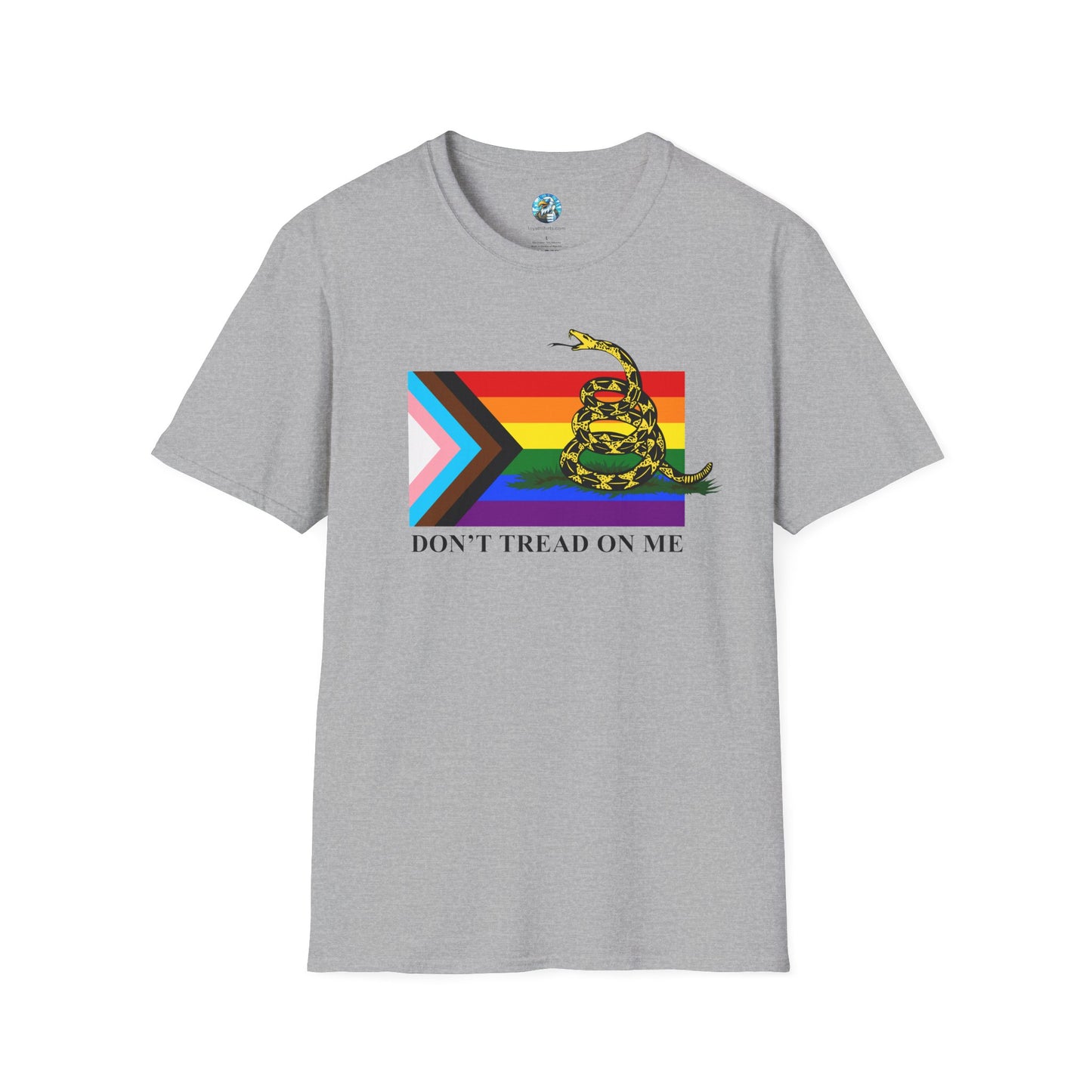 Progress Pride Flag - Don't Tread On Me - T-Shirt