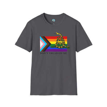 Progress Pride Flag - Don't Tread On Me - T-Shirt