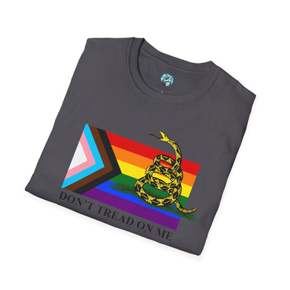 Progress Pride Flag - Don't Tread On Me - T-Shirt