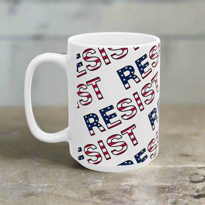 RESIST Ceramic Mug, (11oz, 15oz)