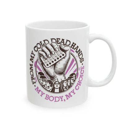 My Body My Choice Ceramic Mug, Black And Purple (11oz, 15oz)