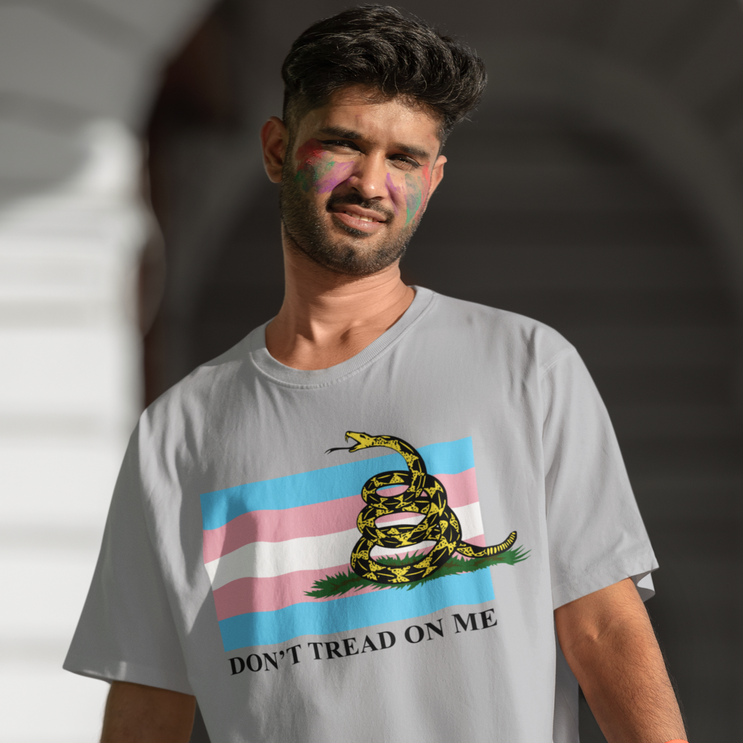 Trans Pride Flag - Don't Tread On Me - T-Shirt