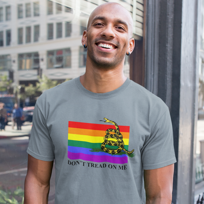 Pride Flag - Don't Tread On Me - T-Shirt