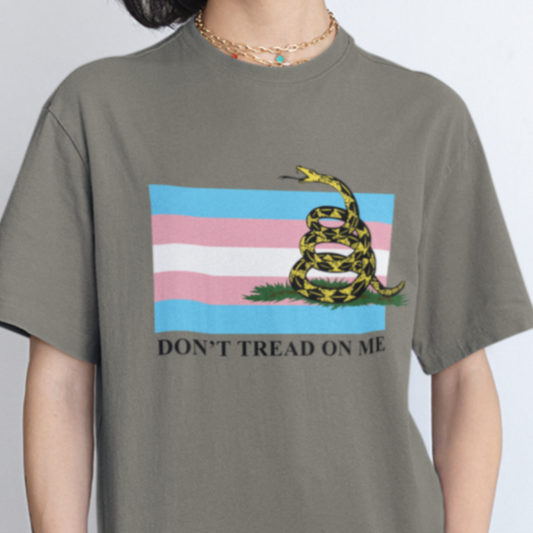 Trans Pride Flag - Don't Tread On Me - T-Shirt